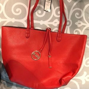 NWT BCBG pebble vegan large leather purse